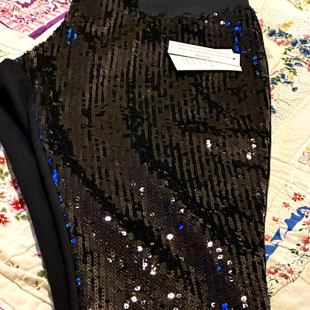 Cute hot sequin pants black